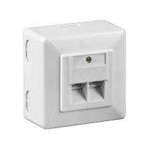 Goobay - Prise réseau CAT6 d weiss Surface Mount (Aufputz) (68244)