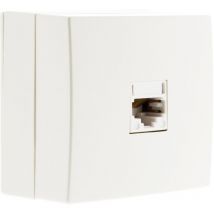 Prise RJ11 en saillie IP20 - blanc - Zenitech