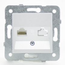 Prise RJ45 alu - (Méca+touche) gamme Karre Novella