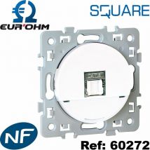 Prise murale RJ45 blanche ou anthracite square - Type de Prise RJ45 - Prise RJ45 ftp Cat6 Gr.1 anthracite
