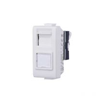 Prise RJ45 catégorie 6 utp compatible Bticino Matix couleur blanc