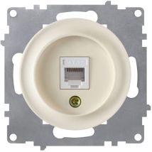 Onekeyelectro - Prise réseau RJ45, prise réseau 1xRJ45, CAT5e - encastrée, sans plaque de finition - beige