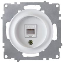 Onekeyelectro - Prise réseau RJ45, prise réseau 1xRJ45, CAT5e - encastrée, sans plaque de finition - blanc
