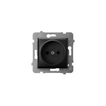 Prise simple 2P sans terre 16A 250V IP20 bornes à vis Ospel Aria