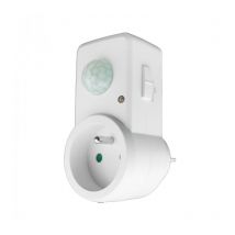 Eco-light - Prise simple 2P+T avec dtecteur de mouvement pir CP-10B blanc Eco Light