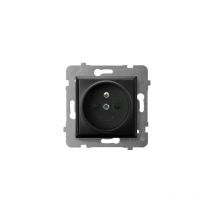 Ospel - Prise simple 2P+T protection enfants 16A 250V IP20 bornes à vis Aria