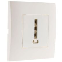 Prise Téléphone 8 Plots - Blanc - Simplea Zenitech