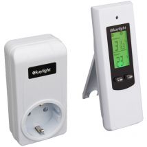 Prise Thermostat d'Ambiance Sans Fil avec Télécommande pour Radiateur Electrique et Climatiseur Mobile