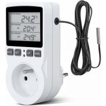 Fitags - Prise thermostat, prise minuterie numérique, prise numérique programmable avec capteur, minuterie numérique programmable, prise thermostat