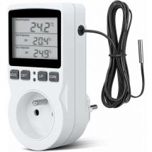 Prise Thermostat Programmable avec Sonde pour chauffage, serre, aquarium, minuterie numérique programmée