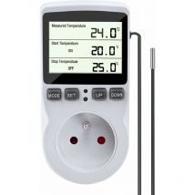 Prise Thermostat Programmable avec Sonde - Régulateur de Température Numérique - Chauffage Serre, Aquarium