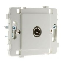 Prise mural tv d.9.52mm Clarys nu blanc