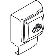 Prise tv-fm-sat blanc cadre saillie pour moulure Keva hauteur 15mm Planet Wattohm