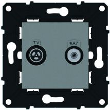 Prise tv-sat étoile blindée Espace Evolution Magnésium Arnould 64276