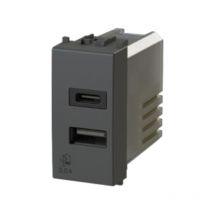 Prise 4Box 3.0A USB pour série Vimar Arke gris 4B.V19.USB.30