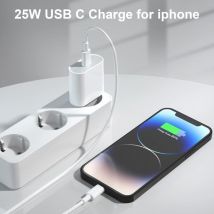 Prise usb c, tête de charge rapide 20 w pour iPhone 14/14 Pro/14 Pro Max/14 Plus/13/12/11/SE 2020/X/XS/XR