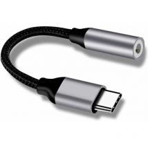 Prise USB C vers 3,5 mm, adaptateur USB C 3,5 mm, adaptateur auxiliaire USB C, adaptateur audio USB C vers jack 3,5 mm AUX, adaptateur casque USB C