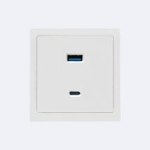 Prise usb Double Luxe 990 Blanc