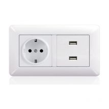 Coocheer - Prise usb Secteur Multiple, Chargeur usb Multiprises avec 1 Sortie ac, 3 Ports usb, Prise Murale Electrique Compatible avec iPhone/iPad,