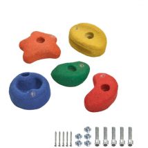 Extension de la tour de jeux Wickey 5 pierres à grimper 90 mm multicolores - Amusement haut en couleur avec montage sûr, set complet, 5 pièces, poids