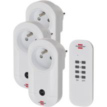 Brennenstuhl - Set de prises télécommandées Comfort-Line - 3 prises pour l'intérieur - 1507041