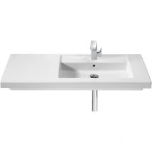 Roca - Lavabo asymétrique en porcelaine prisma Dimensions : 900x450x130 mm - Position du lavabo : Droite