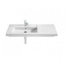 Roca - Lavabo asymétrique en porcelaine prisma Dimensions : 900x450x130 mm - Position du lavabo : Gauche