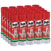 Colla Stick Pritt 10g – 25 Pz – Adesivo senza solventi, ecosostenibile, PVC-free – Colore Rosso