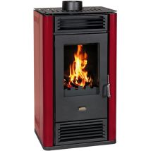 Estufa De Leña Prity K3 Gt D De 8,1 Kw Eek A+ Con Paneles Laterales Pintados