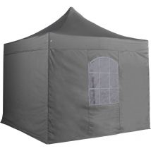 Panel de ventana para carpa plegable pro de 50 mm en 3 m gris