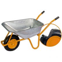 Bauschubkarre mit PU-Rad 100 l Tragkraft 160 kg Schubkarren - Pro-bau-tec