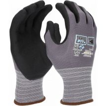 Pro fit Nitril-Feinstrickhandschuh – Größe 8 - 12 Paar, Arbeitshandschuhe atmungsaktiv, Schutzhandschuhe Grau/Schwarz