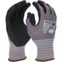 Pro fit Nitril-Feinstrickhandschuh – Größe 9 - 12 Paar, Arbeitshandschuhe atmungsaktiv, Schutzhandschuhe Grau/Schwarz
