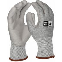 Pro fit PU-Schnittschutzhandschuh 9904, Größe 8 , Level d, mit HPPE-Glas-Faser, grau, Cut Resistant Fiber