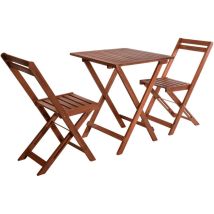 Tisch Und Stühle Aus Akazienholz. Klappbar. Farbe: Natur Stühle: 40x40x80cm Tisch: 60x60x72cm