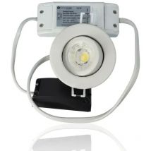 Faretto led rotondo da incasso diam.86mm, orientabile 7W, 220Vac, con regolazione temperatura luce (Calda - Naturale - Fredda) - Dimmerabile - Bianco