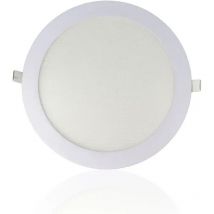 Pro Led - Int24 - Faretto Led Rotondo Da Incasso Ultrasottile Diam.240mm, 20w, 220vac, Luce Calda - Bianco