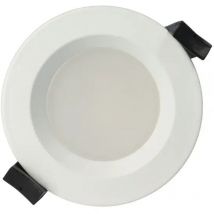 Faretto led rotondo da incasso diam.85mm, 7W, 220Vac, con regolazione temperatura luce (Calda - Naturale - Fredda) - Bianco