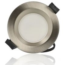 Faretto led rotondo da incasso diam.85mm, 7W, 220Vac, con regolazione temperatura luce (Calda - Naturale - Fredda) - Alluminio spazzolato