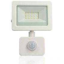 Proiettore led con rilevatore di presenza, 10W, 220Vac, Luce Naturale, Bianco