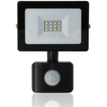 Proiettore led con rilevatore di presenza, 10W, 220Vac, Luce Naturale, Nero