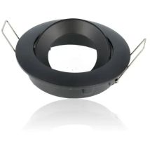 Pro Led - Spe18 - Porta Faretto Rotondo Da Incasso Orientabile Diam.84mm, Gu10, Nero (gamma Lusso)