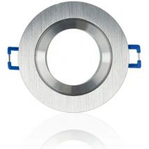 Porta faretto rotondo da incasso diam.84mm, Alluminio Spazzolato (senza portalampada)