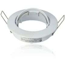 Porta faretto rotondo da incasso orientabile diam.83mm, GU10, Bianco