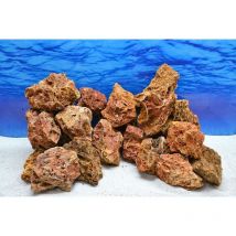 Pro Stein Aquarium Deko Versteinertes Laub rotbraun Natursteine 0,8-1,5 Kg Nr.57