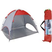 Probeach - Furniture Limited - Tente de plage Rouge et gris 220x120x115 cm