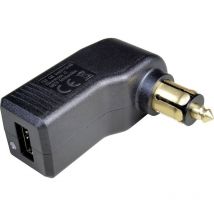 ProCar Fiche mâle USB coudée standard Charge de courant max=3 A 12 V, 24 V