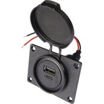 Power usb c/a double prise Charge de courant max=3.6 a 12 v, 24 v - Procar