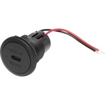 Power usb-c prise encastrée pd/qc sans led max. 30 watts Charge de courant max=3 a 12 ou 24 v/dc - Procar