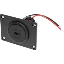 Procar - usb-c embase femelle pd/qc sans led avec plaque de montage Charge de courant max=3 a 12 ou 24 v/dc